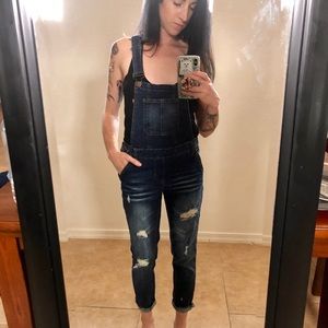 Dollhouse raw hem Overalls - Sm